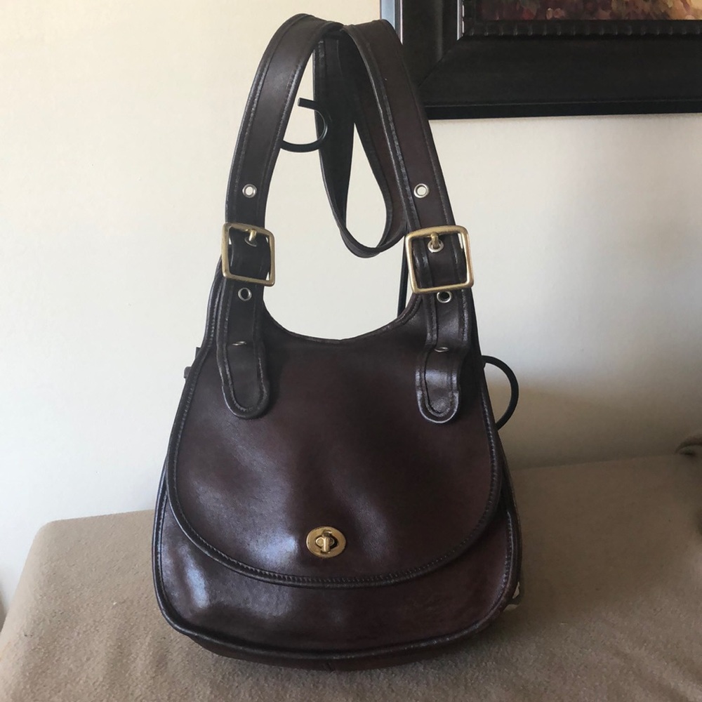 Vintage Leather saddle Coach Bag!!  90’s